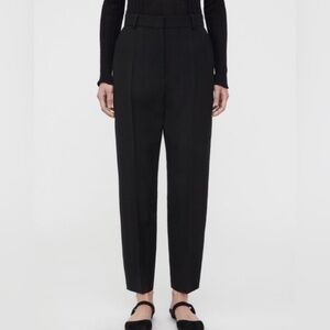 Toteme Tapered Suit Trouser NWT Linen Viscose- Black - Size 38 / M-L US